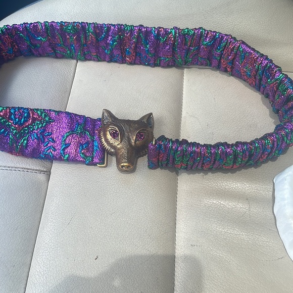 Gucci belt purple with Gucci head interlocks one size authentic - Picture 4 of 4